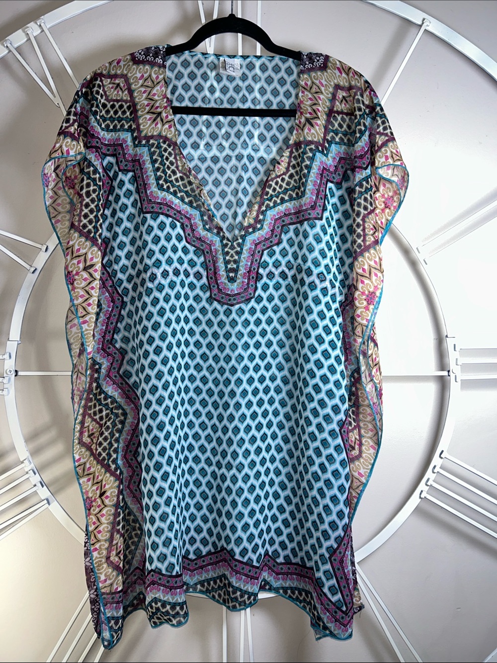 BECCA by Rebecca Virtue Light Blue Borrowed from the Boys Tunic Cover-Up